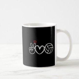 Peace Love Volleyball Player Graphic Coffee Mug