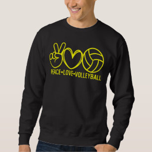 Peace Love Volleyball Sports Mum Game Day Team Coa Sweatshirt