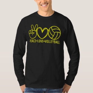 Peace Love Volleyball Sports Mum Game Day Team Coa T-Shirt