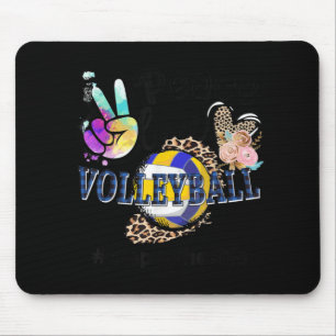 Peace Love Volleyball Stepmother Life Mum Grandma  Mouse Pad