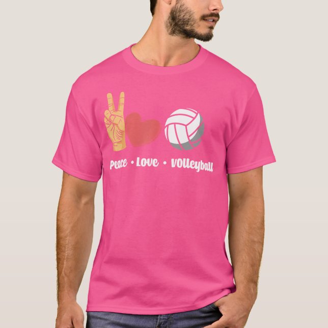 Peace Love Volleyball T-Shirt (Front)