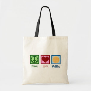 Peace Love Waffles Tote Bag