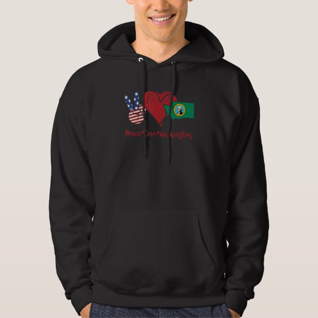 Peace Love Washington Hoodie (Front)