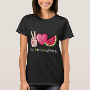 Peace Love Watermelon Funny Summer Fruit Lover T-Shirt