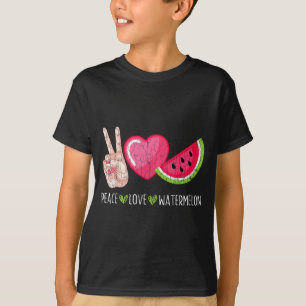 Peace Love Watermelon Funny Summer Fruit Lover T-Shirt