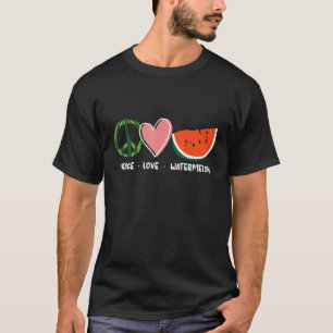 Peace Love Watermelon Happy Watermelon Day T-Shirt