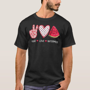 Peace Love Watermelon Men Women Kids Boys Girls T-Shirt