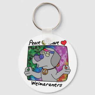 Peace Love Weimaraner Keychain 2