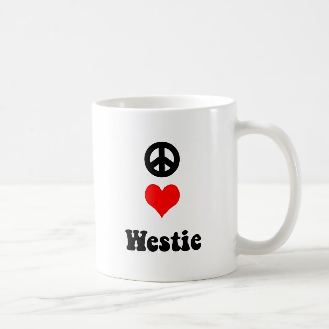 Peace love Westie Coffee Mug (Right)