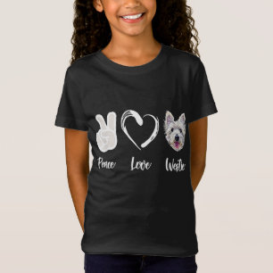 Peace Love Westie West Highland White Terrier Gift T-Shirt