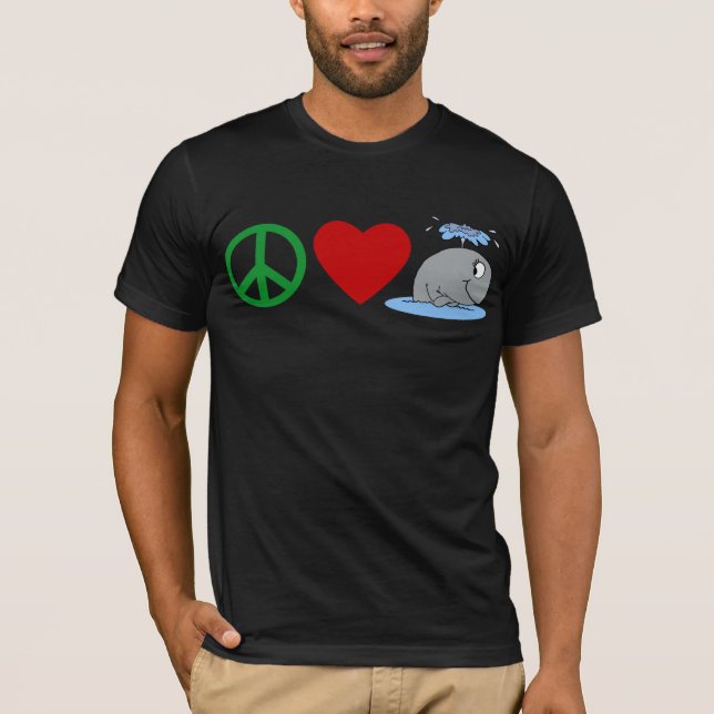 Peace Love Whales T shirts, Travel Mugs, Gifts T-Shirt (Front)