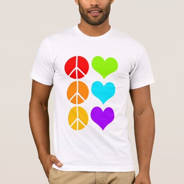 peace & love. [white] T-Shirt (Front)
