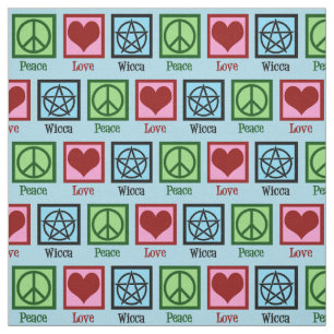 Peace Love Wicca Fabric