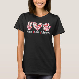 Peace Love Wildcats Cat Kitty Kitten Women Girls T-Shirt