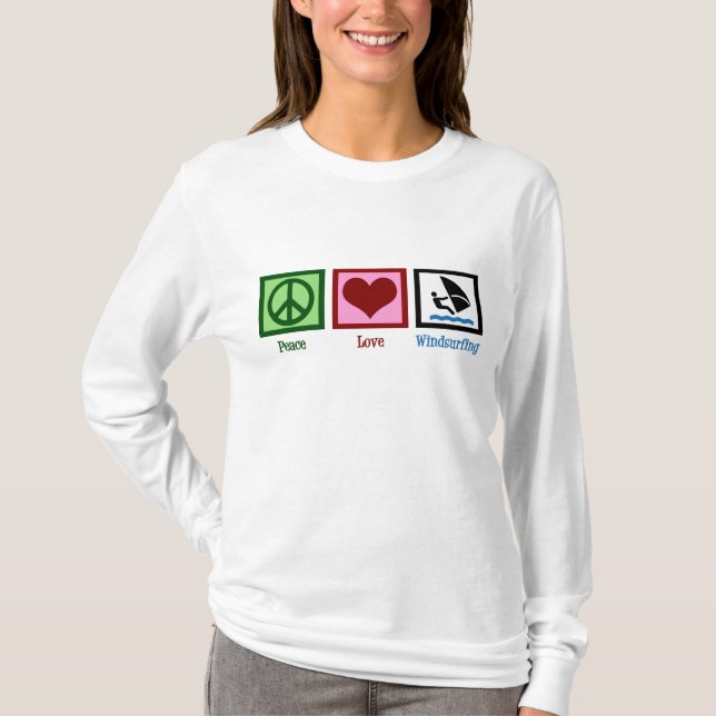 Peace Love Windsurfing T-Shirt (Front)
