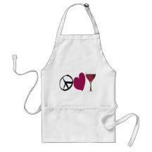 Peace Love & Wine Apron