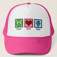Peace Love Wine Pink Winery Grapes