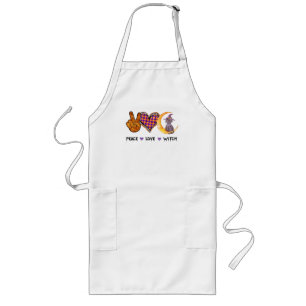 Peace, Love, Witch Long Apron