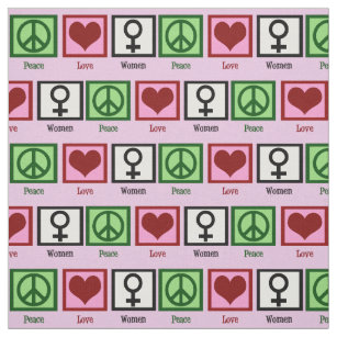 Peace Love Women Fabric
