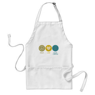 Peace Love Wood Carving Standard Apron