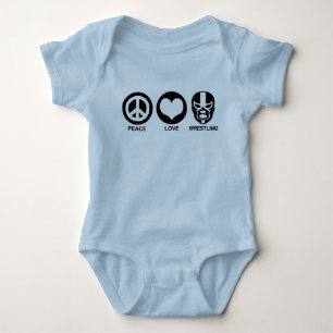 Peace love Wrestling Baby T-Shirt Bodysuit