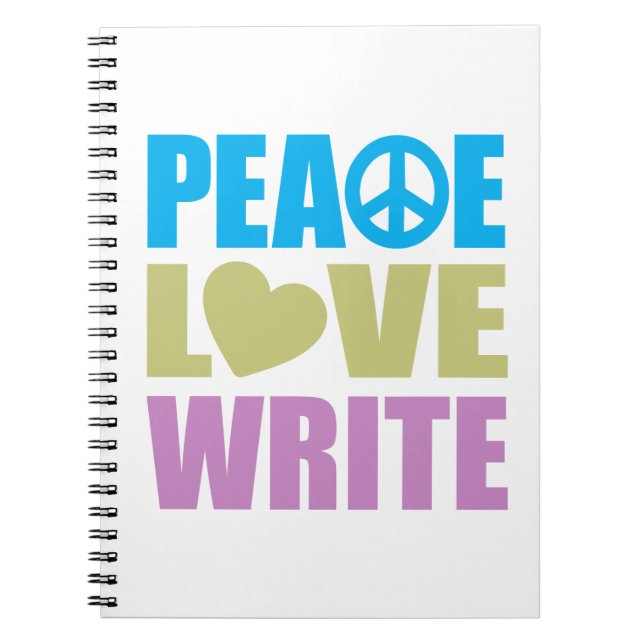 Peace Love Write Notebook (Front)
