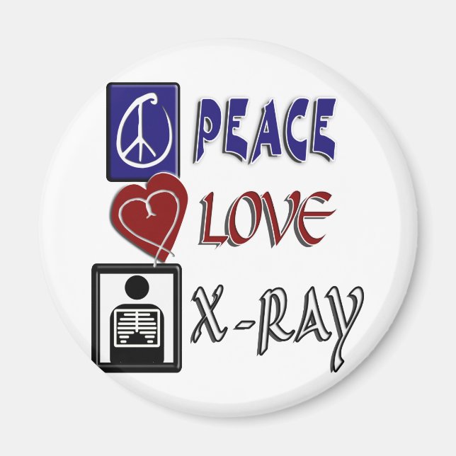 PEACE LOVE XRAY MAGNET (Front)