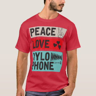Peace Love Xylophone Piano Music Players Marching T-Shirt