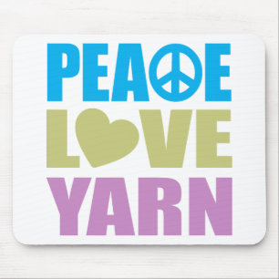Peace Love Yarn Mouse Pad