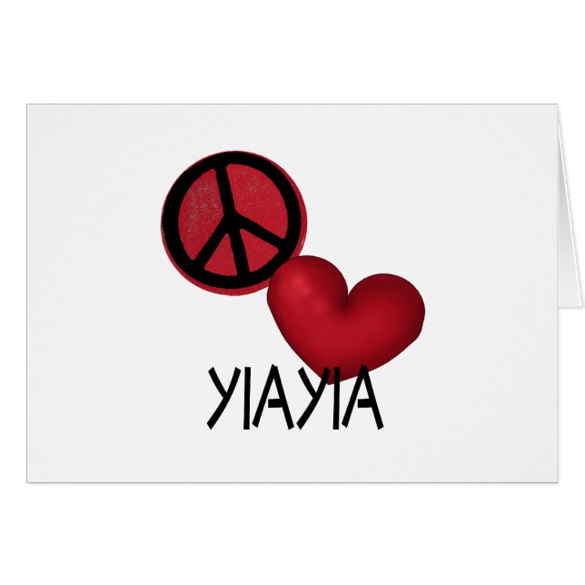 Peace Love YiaYia (Front Horizontal)