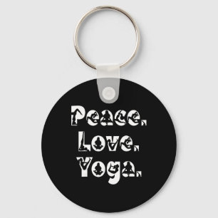 Peace Love Yoga Mindfulness Zen Meditation Yogi Fl Key Ring