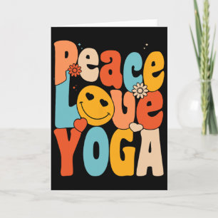 Peace Love Yoga Retro Yoga Moms Yoga Grandma Card