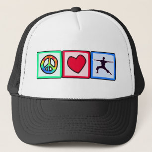 Peace, Love, Yoga Trucker Hat