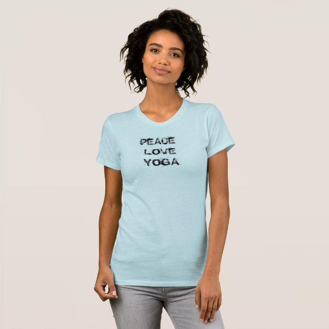 Peace Love Yoga Tshirt (Front Full)