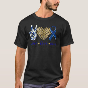 Peace Loves Cures Huntington's Disease Awareness T-Shirt