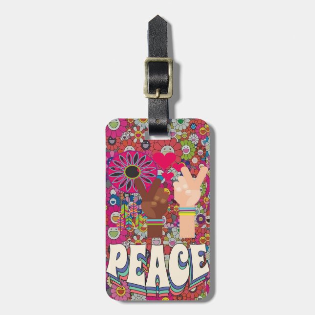 Peace Luggage Tag (Front Vertical)