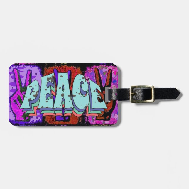 Peace Luggage Tag (Front Horizontal)