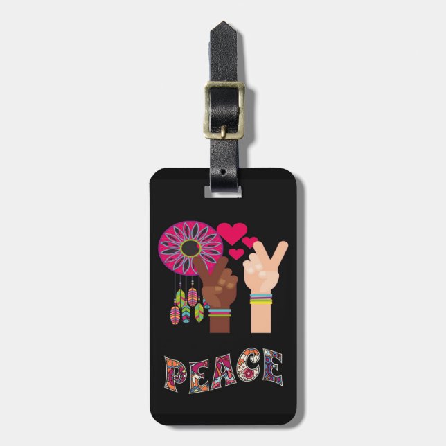 Peace Luggage Tag (Front Vertical)