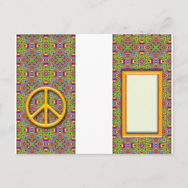 Peace Luggage Tag Postcard (Front)