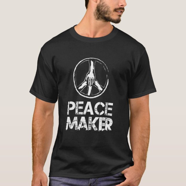 Peace Maker 60's 70's Peace Sign T-Shirt (Front)