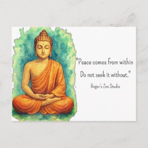Peace Meditation Buddha Spirituality Self Care Postcard