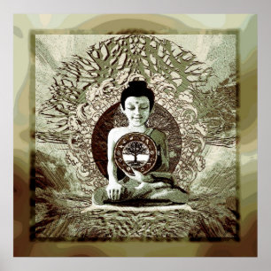 Peace Meditation World Religions Poster