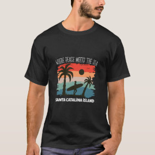 Peace Meets The sea - Santa Catalina Island T-Shirt