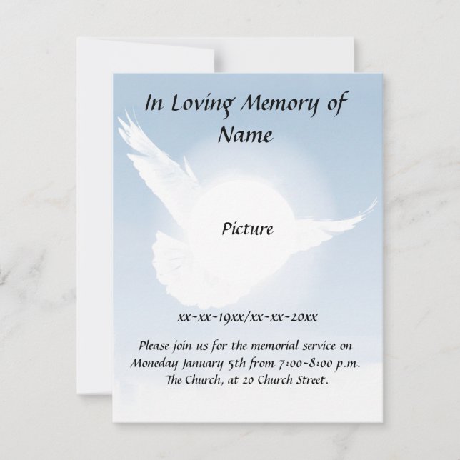 Peace Memorial Invitation (Front)
