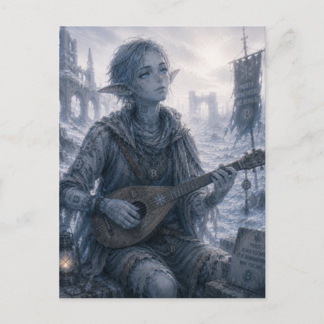 Peace / Minstrel / Ruins of the North Postcard (Front)