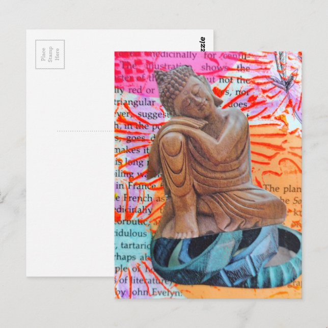 Peace Mixed Media Collage Postcard (Front/Back)