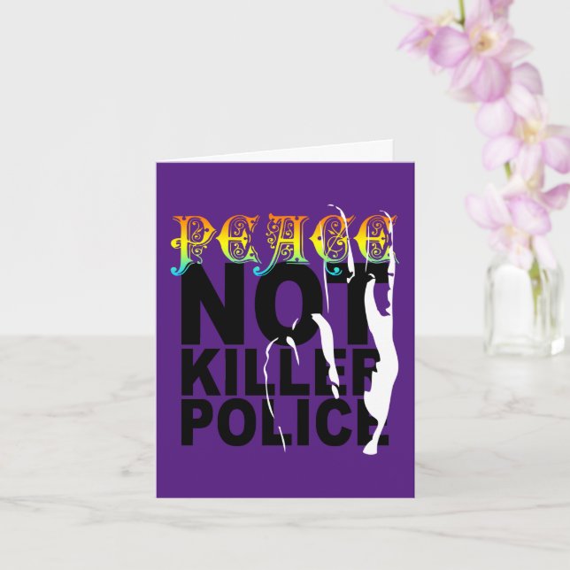 PEACE NOT KILLER POLICE CARD (Orchid)
