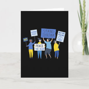 Peace Not War Anti War Ukraine Russia  Card