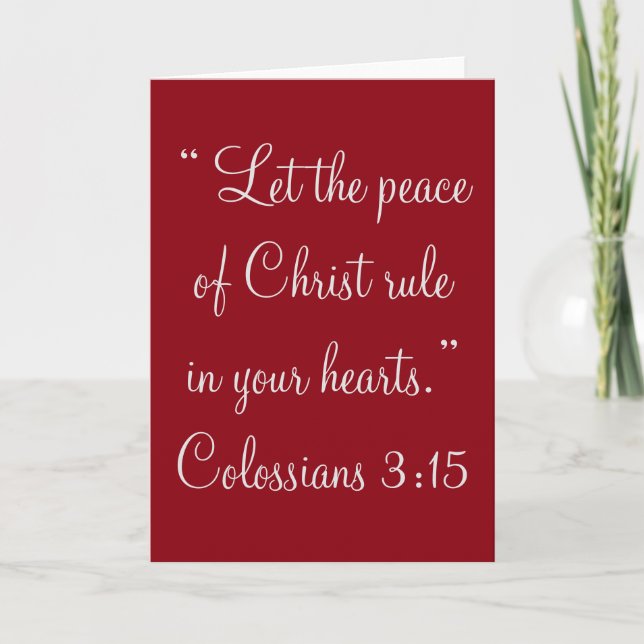 "Peace of Christ" Scripture Greeting Card (Front)