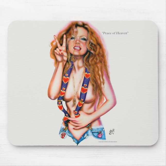 Peace of Heaven Pinup Mousepad (Front)